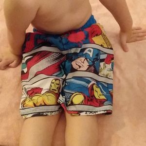 Boys Marvel Comics Swimming Trunks